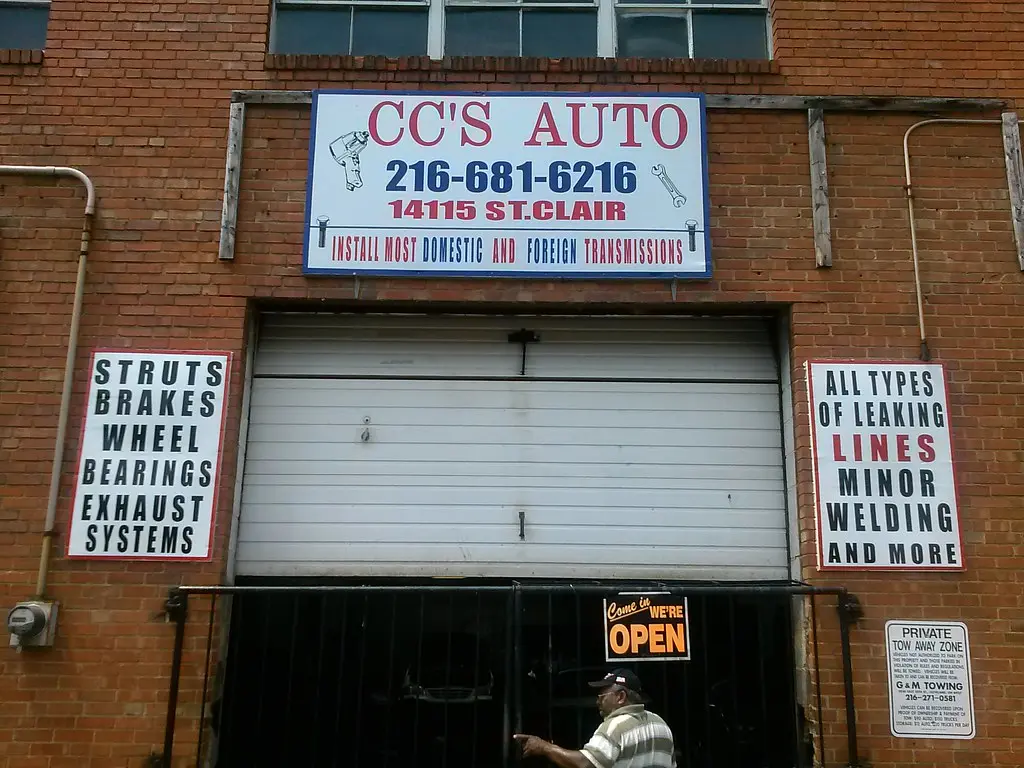 Storefront signs in Cleveland Heights